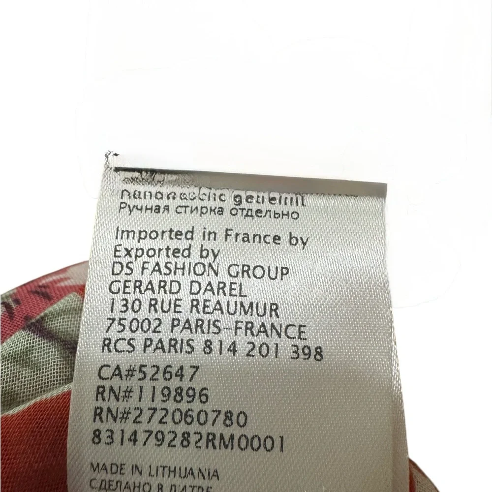 Gerard Darel Paris red cotton floral blouse. Size 46 (XL). Mint condition. - Picture 9 of 9